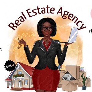 Imágenes prediseñadas de REALTOR de Navka, imágenes prediseñadas de logotipo de Real Estate Queen, logotipo de agente inmobiliario para mujer PNG CREATOR: crea tu propio logotipo desde cero