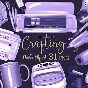 Craft Clipart Purple by Navka, Cricut Machine PNG LAVENDER colour aesthetic, Instant Download