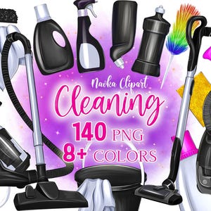 Cleaning Clipart by Navka, Housework Clipart PNG, Housekeeping Manager, Instant Download for COMMERCIAL USE