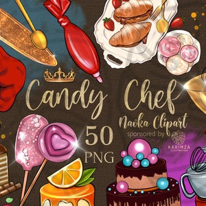 Baking Clipart PNG by Navka - Bakery LOGO Creator - Confectioner clip art - Hand-drawn PNG Files for Commercial Use