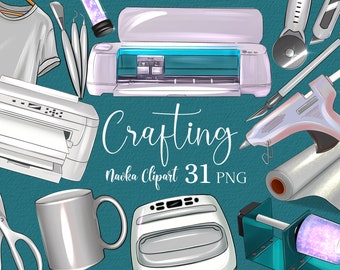 Crafting Clipart by Navka, crafting png, Cricut Machine PNG classic White, crafter clipart, small business owner