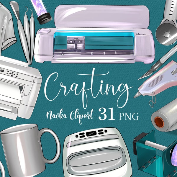 Crafting Clipart by Navka, crafting png, Cricut Machine PNG classic White, crafter clipart, small business owner