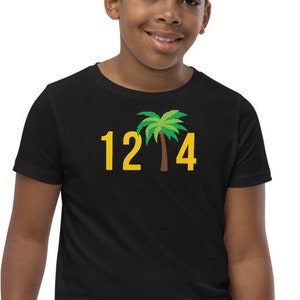 Jamaican Shirt 1 2 Tree 4 Youth Kids Size