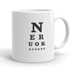 N E R U O K  Snellen Eye Exam Chart Mug