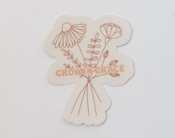 Grow in Grace Sticker | Hydroflask Sticker | Encouraging Sticker