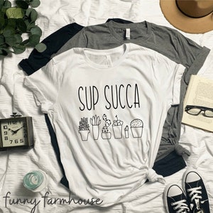 Sup Succa Shirt, Unisex Bella Canvas Tri-blend, White, Black, and Gray
