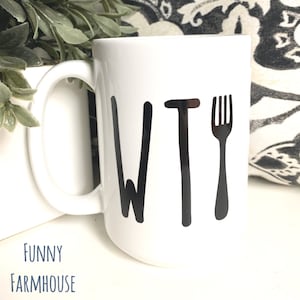 Ceramic Coffee Mug, Good Place Mug, 15 oz, White
