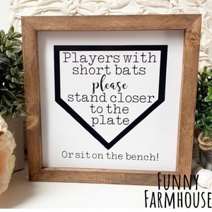 Bathroom Sign Funny Baseball Bathroom Sign Farmhouse Sign