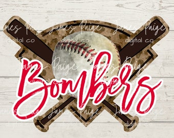 Baseball Mom Leopard Print PNG | Sublimation | Bombers Baseball | Baseball T-Shirt | Baseball PNG File | Baseball Sublimation | Softball Mom