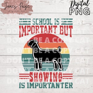 LA SCUOLA È IMPORTANTE / Mostra Capra / Mostrare è Importante / Sublimazione / Stock Show Life / Show Animali / Stock Show / Livestock show Shirt