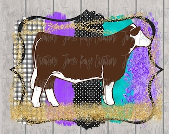 STEER Digitale Datei | Sublimation | Show Steer Design | Lenktransfer | HEREFORD Steuerdesign | Lagershow | Digital Paint Splash Steer png