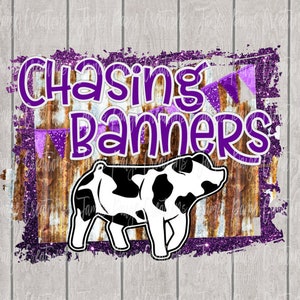 Chasing Banners SPOT PIG | Show Pig Digital Design | Pig Transfer | 4H Pig |  Pig Design | Stock Show Design| Livestock Show Print