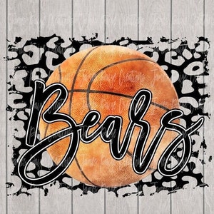 Basketball Leopard Print PNG | Sublimation | Bears Basketball | Basketball T-Shirt| Basketball PNG| Basketball Sublimation | Basketball Mom