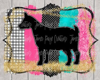 Pygmy GOAT Digital File for Sublimation | Show Goat Design | Goat Transfer | GOAT png | Goat Shirt | Stock Show | Livestock show png Print