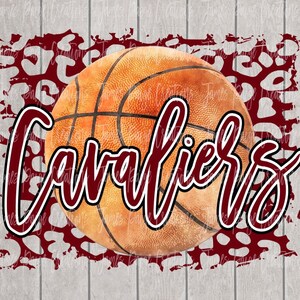 Basketball Leopard Print PNG | Sublimation | Cavaliers Basketball | Basketball T-Shirt| Basketball PNG| Basketball MASCOT | Basketball Mom
