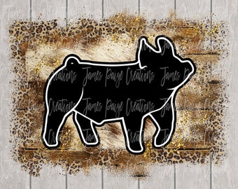 Show PIG Digital File for Sublimation ** Show Pig Design Pig Transfer, 4H PIG, Pig Design, Stock Show Mom, Digital Print | Sublimation