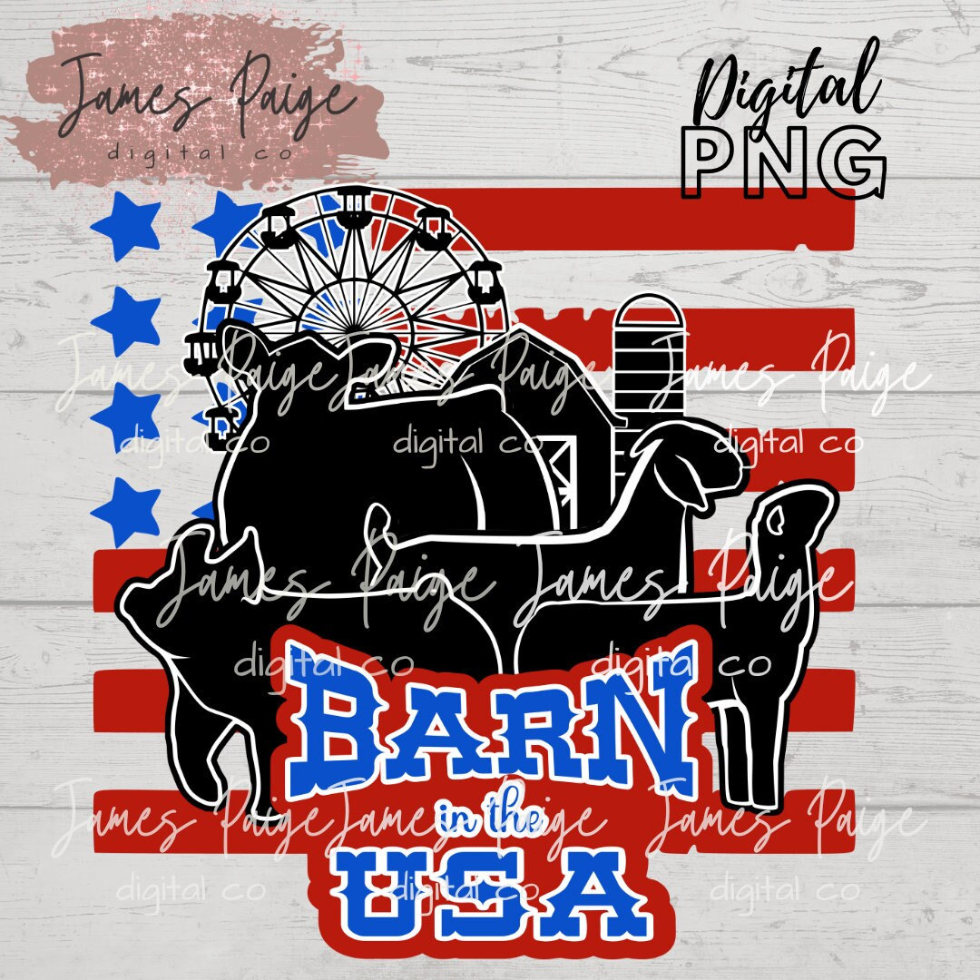 BARN in the USA | Stock Show PNG | Stock Show Mom | Stock Show Aunt | Stock Show Digital | Stock Show | Livestock Show Digital | Fair Season