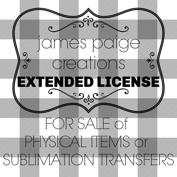 EXTENDED LICENSE | Sell Physical Items or Sublimation Transfers |