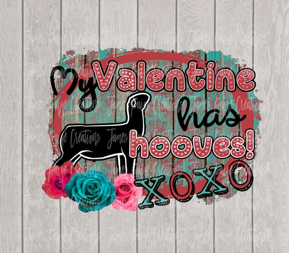 Lamb Valentine Digital File for Sublimation | Show Lamb Valentine Shirt | Stock Show Valentine Design| Livestock Show | Lamb Sublimation PNG