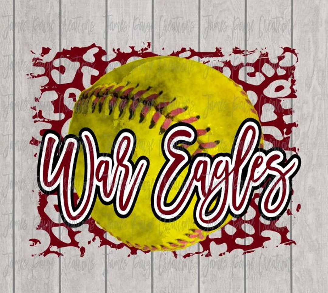 Leopard Print Softball Mom Sublimation War Eagles Softball Tshirt Baseball PNG Softball