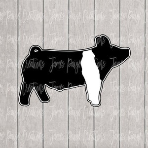 PIG Digital File | Sublimation | Show Pig Design | Pig Transfer | 4H Pig | Pig Design | Stock Show | Digital Print | Hampshire Barrow