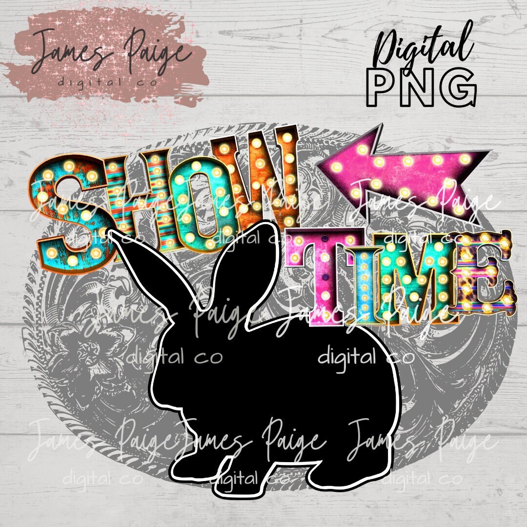 Stock Show PNG | RABBIT Digital File |sublimation| Show Rabbit Design ...
