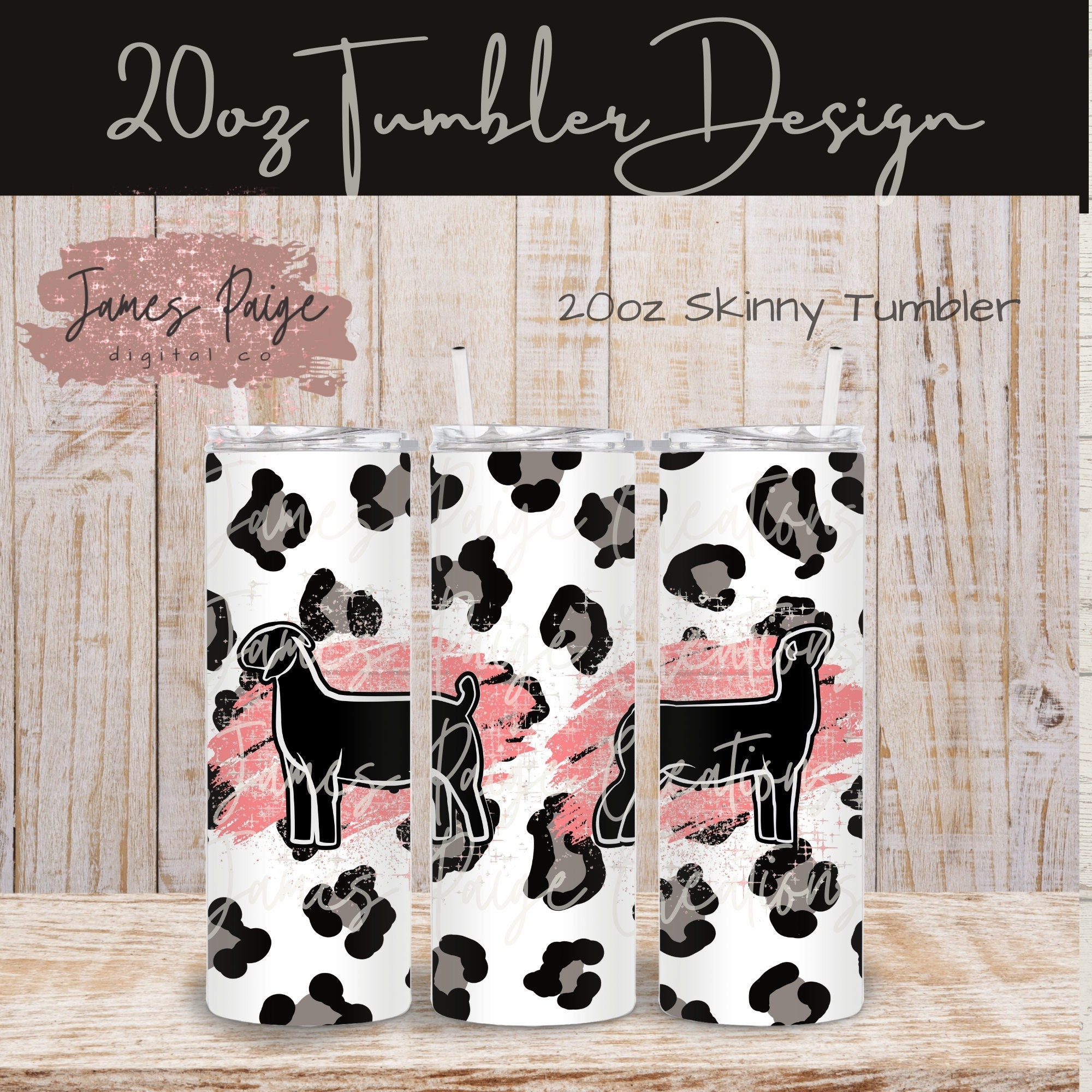Stock Show Tumbler Design | Show Goat and Show Lamb Skinny Tumbler | Sublimation | Stock Show Design | Stock Show | 20oz Tumbler Design