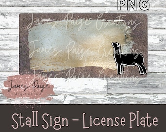LAMB Stall Sign Digital | Sublimation | Show LAMB Design | License Plate | Stock Show Design | Stock Show png | Livestock Show PNG Show Lamb