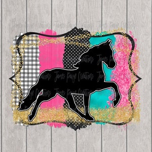 Tennessee Walking Horse Digitale File | Sublimatie | Tennessee Walking Horse | Toon paarden | Glijden | Walking Horse Silhouet | Digitaal printen