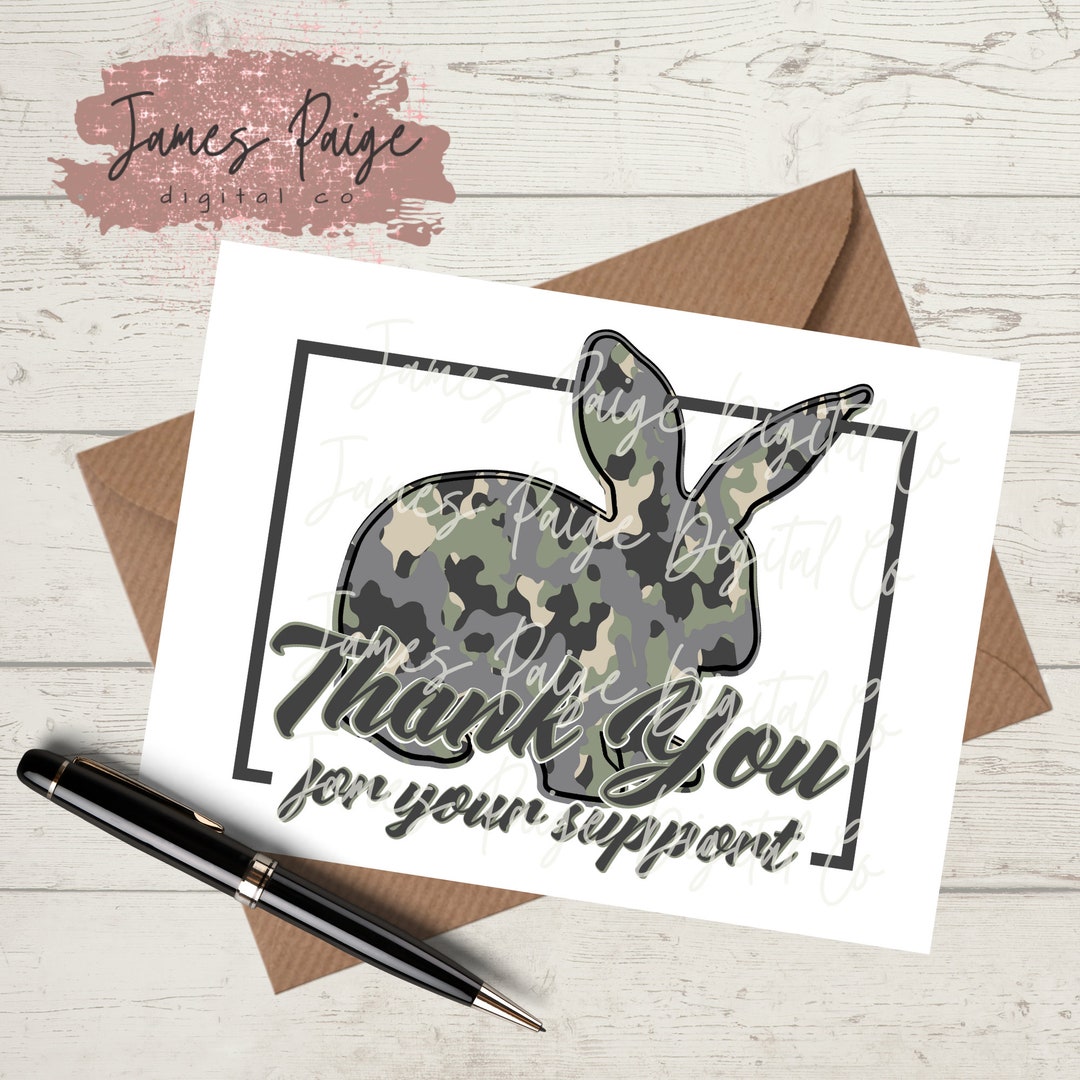 Thank You Note Digital File | Rabbit Thank You | Show Rabbit Design ...
