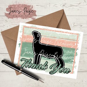Bedankbriefje Digitaal Bestand | Toon Lamb Thank You | Lamb Design | weergeven Premium Sale Bedankt | Stock Show Bedankkaart | Digitale print |