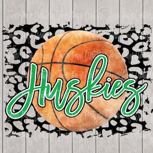 Basketball Leopard Print PNG | Sublimation | HUSKIES Basketball | Basketball T-Shirt| Basketball PNG| Basketball Sublimation |Basketball Mom