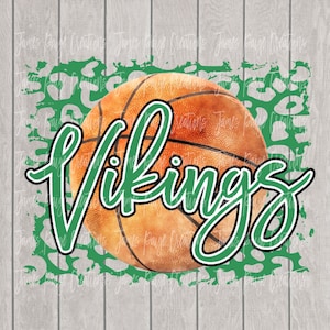 Basketball Leopard Print PNG | Sublimation | Vikings Basketball | Basketball T-Shirt| Basketball PNG| Basketball Sublimation |Basketball Mom