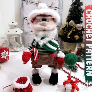Crochet PATTERN Santa Claus | PDF tutorial Christmas | pattern in English | Christmas Santa Claus | Holiday Winter Crochet
