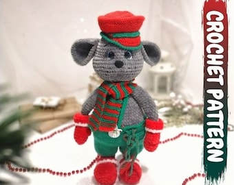 Häkelanleitung pdf - Mister Ricci Maus Spielzeug - Amigurumi Häkelanleitung / Häkelanleitung / Hadmade Maus / Häkelmäuse / PDF