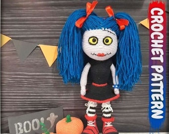 Crochet Pattern pdf - Zombie Doll Toy - Amigurumi Pattern / Photo & Written instruction / handmade dolls