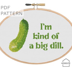 Pickle Cross Stitch Pattern | Funny Cross Stitch Pattern | Modern Cross Stitch Pattern | Homemade Gift