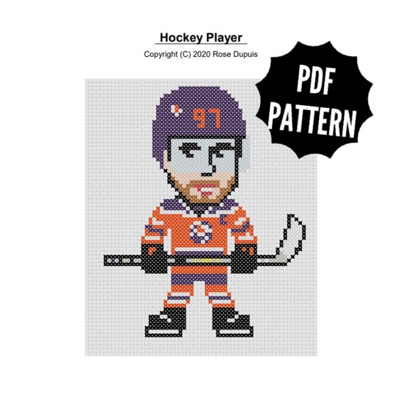 Connor Mcdavid Hockey Player Edmonton Oilers Cross Stitch Etsy