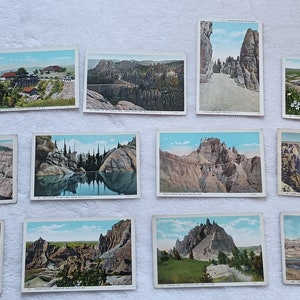 Set di 13 cartoline vintage da Badlands, South Dakota