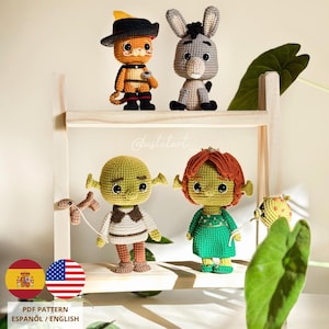 Shrek Set - Amigurumi Patroon (PDF Bestand ENGELS / ESPANÕL)