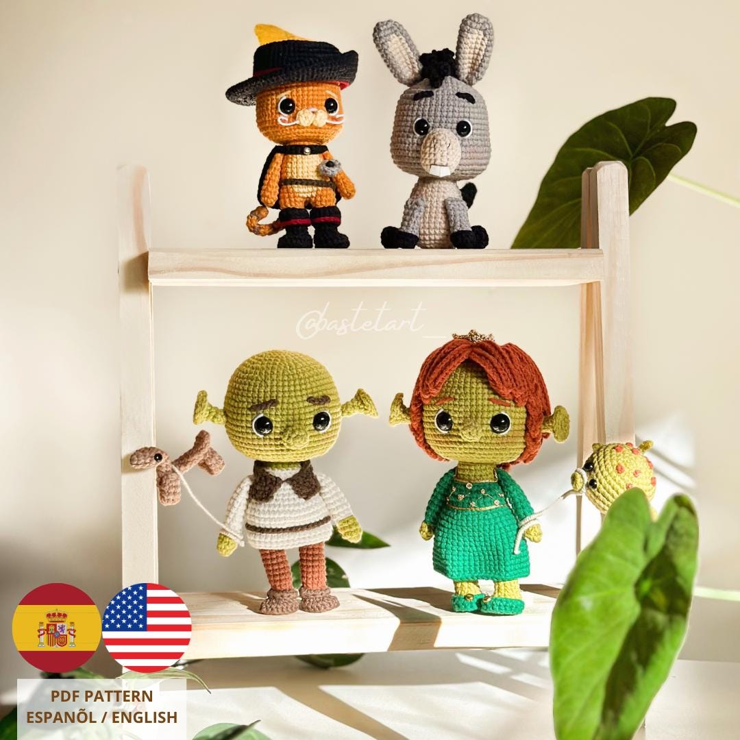 Shrek Theme Pattern Shrek Set - Amigurumi Pattern (PDF File ENGLISH / ESPANÕL) - Etsy