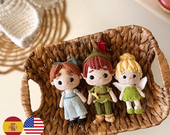 Peter Pan Set - Amigurumi Pattern (PDF File ENGLISH / ESPANÕL)