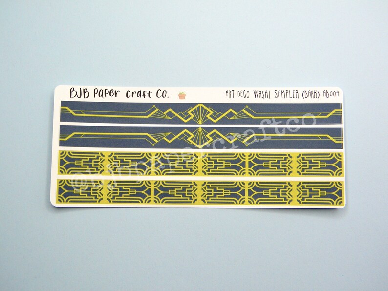 Art Deco Roaring 20\u2019s Washi Sampler Planner Stickers