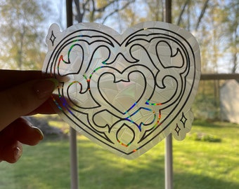 Heart Container Sun Catcher Window Cling