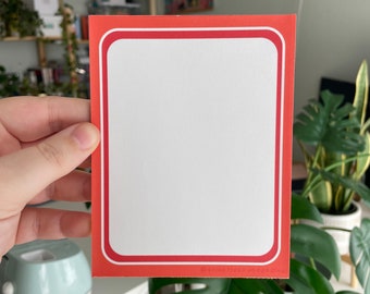 Red Vintage Style Memo Pad