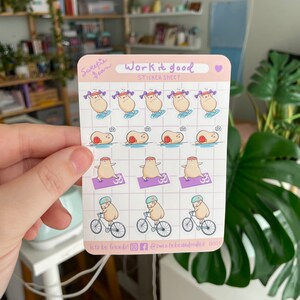 Exercise Doodles - Planner Stickers - Bullet Journal Stickers - Scrapbooking Stickers