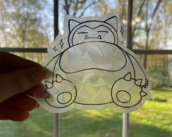 Snorlax Sun Catcher Window Cling