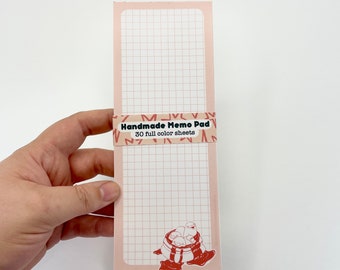 Spirit Bath Handmade Memo Pad - Ghibli Memo Pad - Spirited Away Memo Pad - Duck Spirit Memo - Handmade Stationery