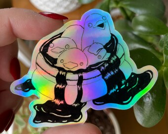 Holographic Spirit Bath Sticker - Studio Ghibli - Spirit Bath - Spirited Away - Hayao Miyazaki - Duck Spirit Bath - Onsen