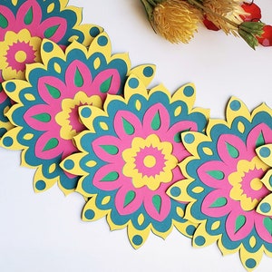 Colorful Mandala Mehendi Banner for Indian Wedding, Home Decoration for Sangeet Mehndi Dholki, Wall Hanging Decor for Mehendi Night